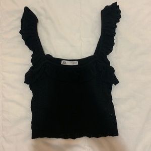 Zara black crop